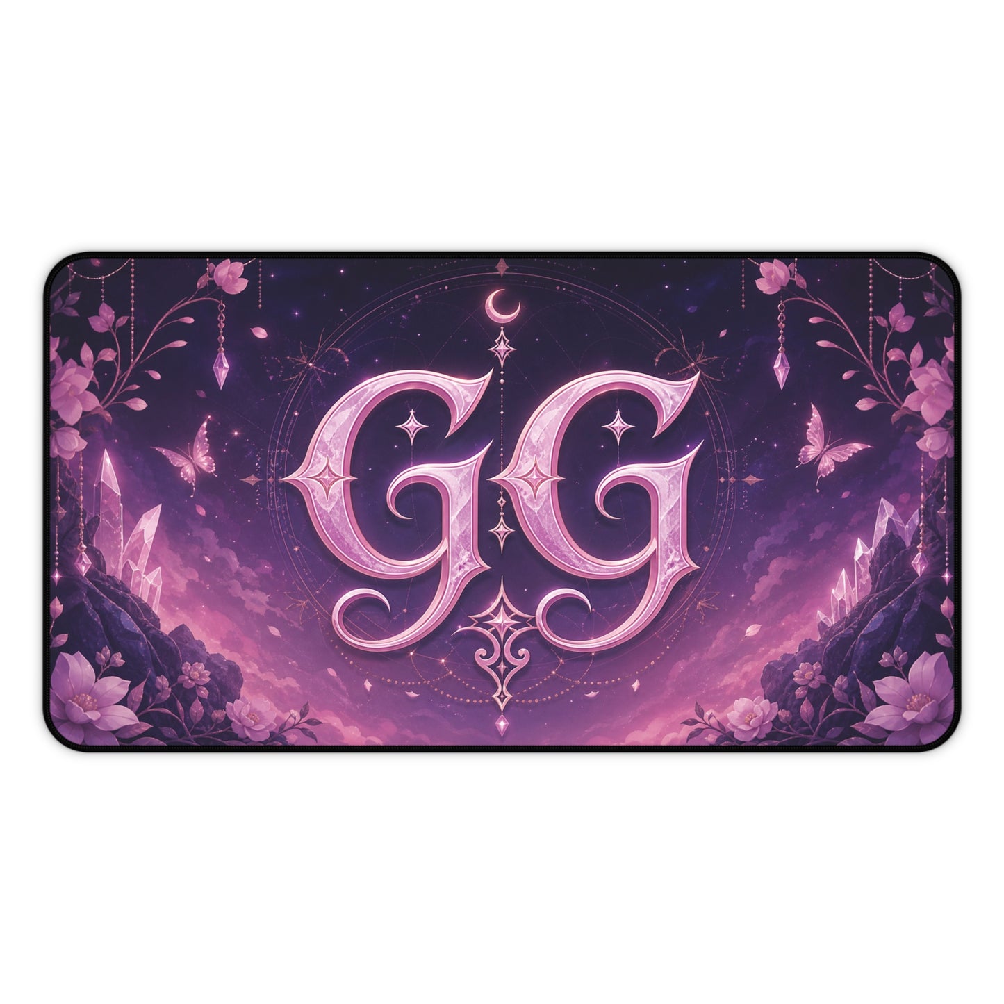 GG Fantasy Desk Mat — Pink Moonlit Gaming Mouse Pad