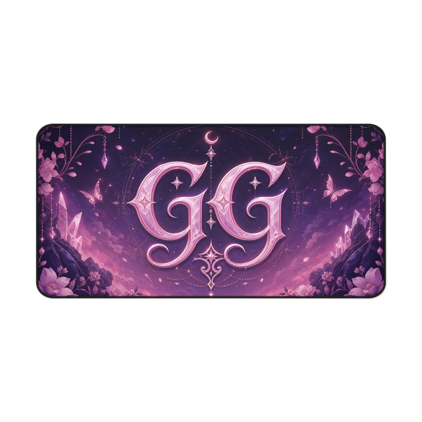 GG Fantasy Desk Mat — Pink Moonlit Gaming Mouse Pad
