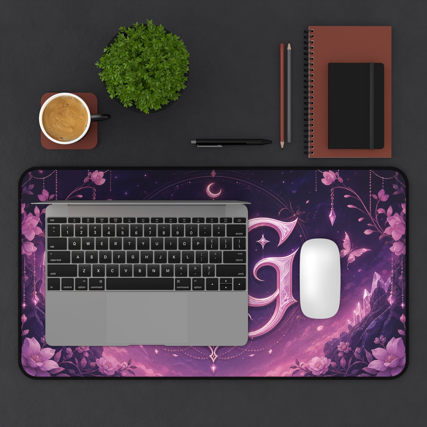 GG Fantasy Desk Mat — Pink Moonlit Gaming Mouse Pad