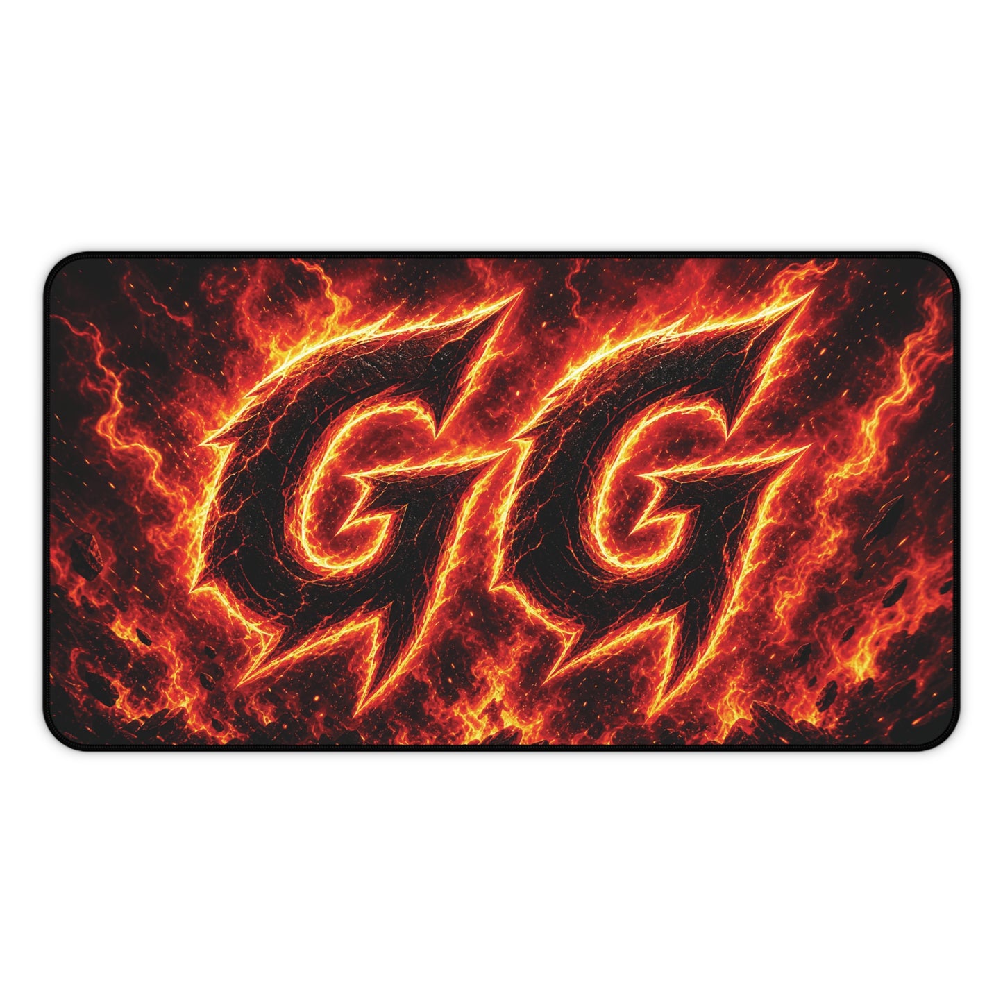 GG Flame Gaming Desk Mat — Fiery Extended Mouse Pad for Gamers