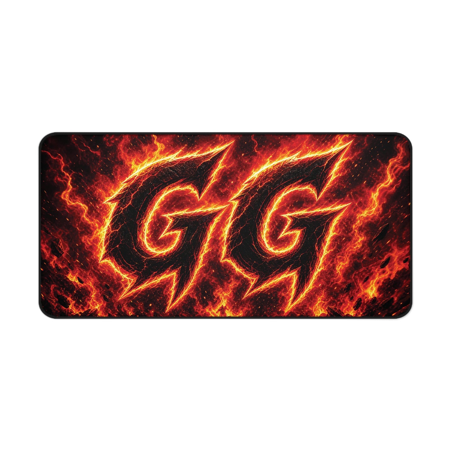 GG Flame Gaming Desk Mat — Fiery Extended Mouse Pad for Gamers